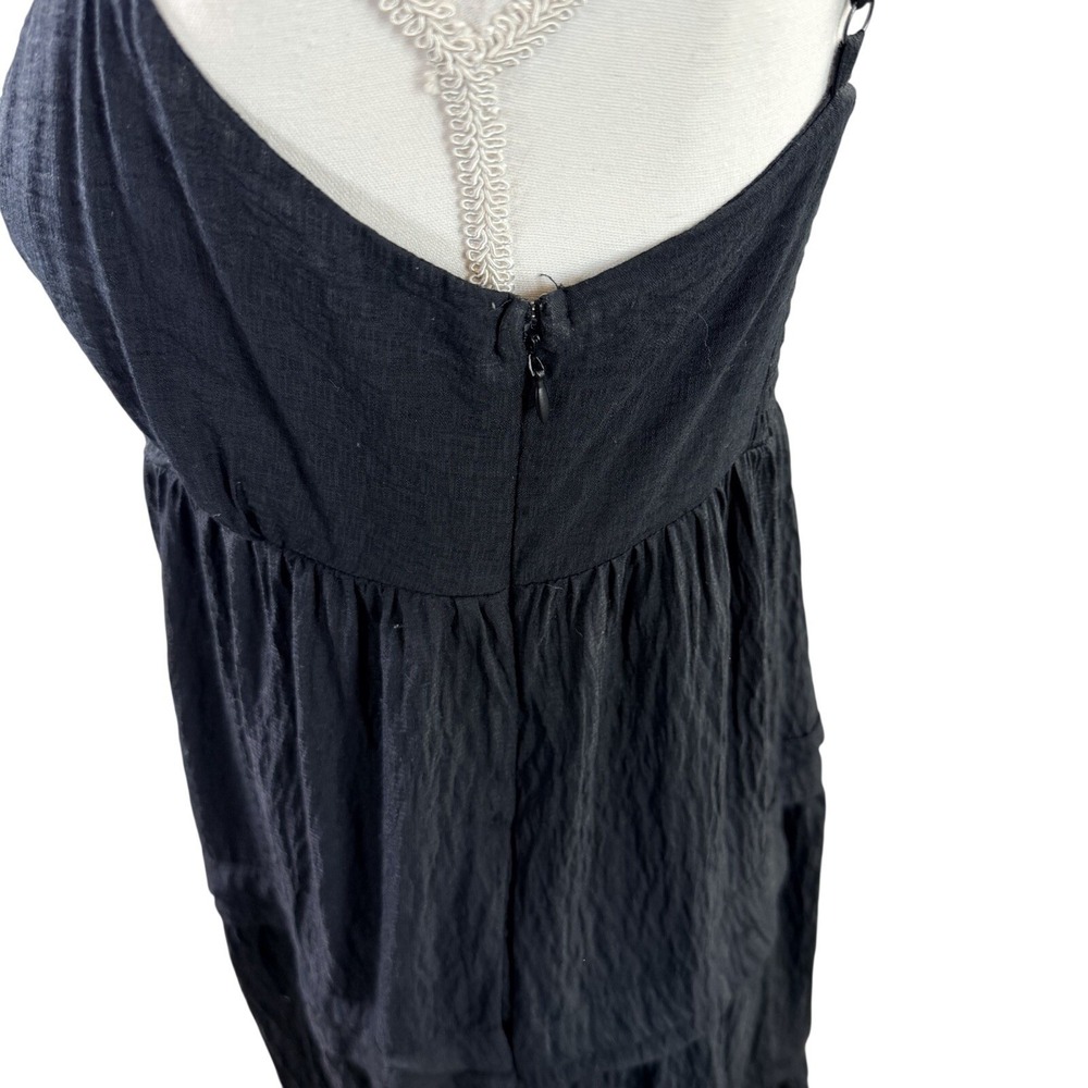 Simply Vera Wang Tiered Maxi Dress Black M cottagecore bohemian summer sundress - Picture 9 of 10